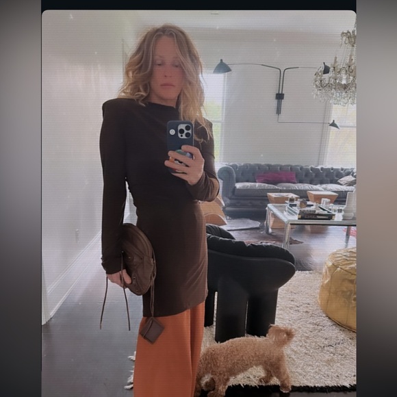 TIBI drapey jersey tunic top 
Brown 
Size medium 
Worn twice 
Perfect condition - Picture 3 of 3